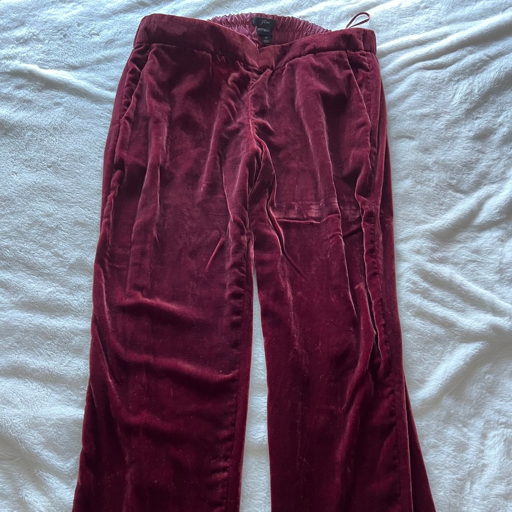 Velvet Maroon J. Crew Pants Size 14
